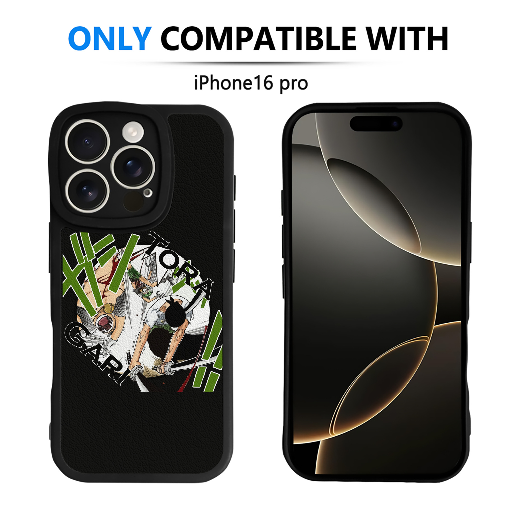 （画像用） ワンピース ロロノア・ゾロ ONE PIECE Roronoa Zoro 【iPhone 16シリーズ対応】シリコンスマホケース（レザー調） 材質：シリコン